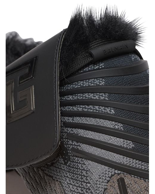 Balmain Brown Half Time Faux Fur-Lined Mules for men