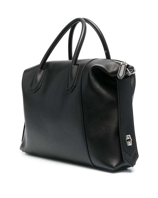 Givenchy Black Logo-Plaque Tote Bag