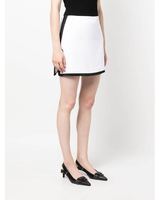 MSGM White Slit Skirt