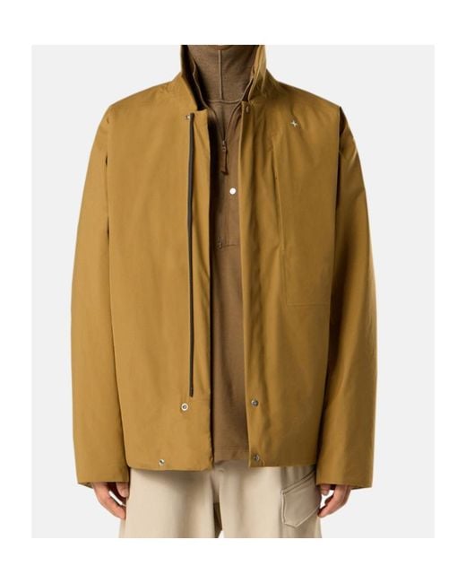 Stone Island Natural Waterproof And Windproof Coach Jacket With Padding for men