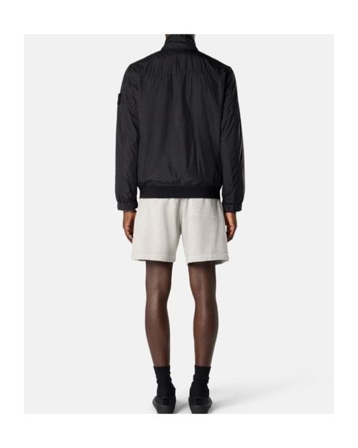 Stone Island White Logo Patch Elasticated Waistband Shorts for men