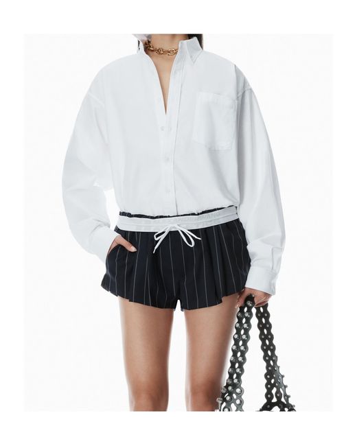 T By Alexander Wang White Oxford Oversize Shirt