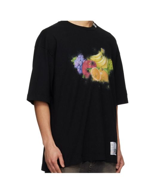 Maison Mihara Yasuhiro Black Crew Neck T-Shirt for men