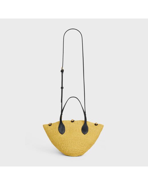 Céline Metallic Small Triomphe Beads Basket