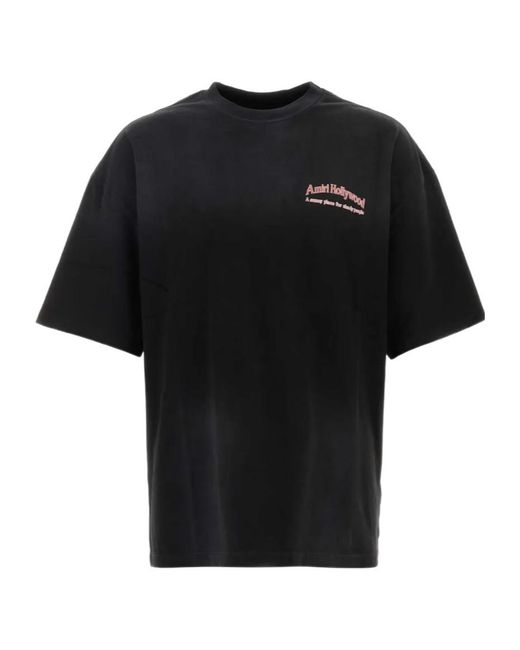 Amiri Black Crew-Neck Short-Sleeve T-Shirt for men