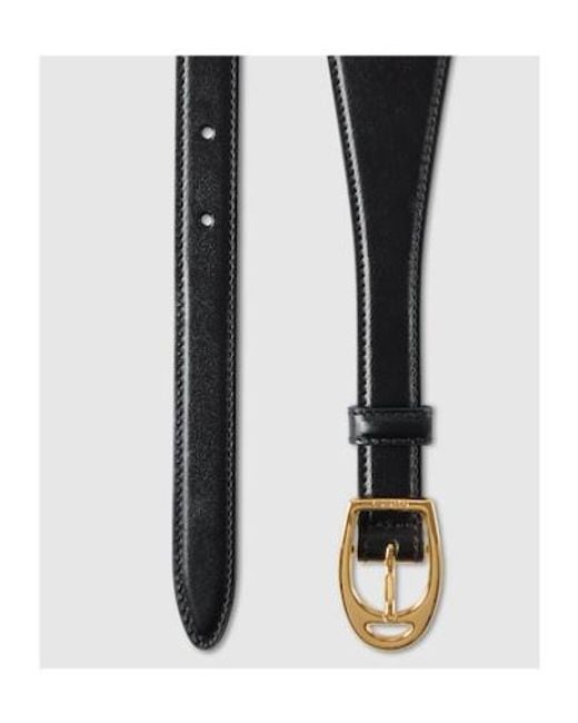 Gucci Black Oversized Horsebit Wide Belt