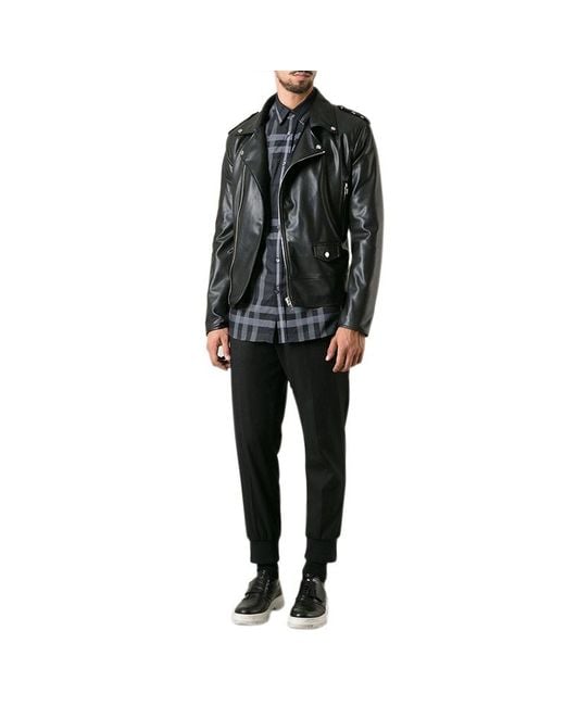 Burberry Black Checkered Detail Shirt for men