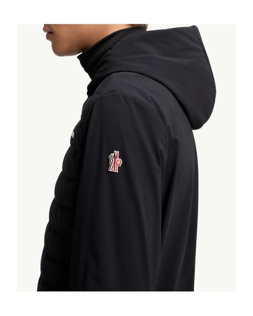 Moncler Black Grenoble Zip-Up Hooded Jacket for men