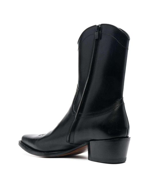 DSquared² Black Pointed-Toe Ankle Boots for men