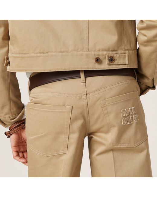 Miu Miu Natural Chino Pants