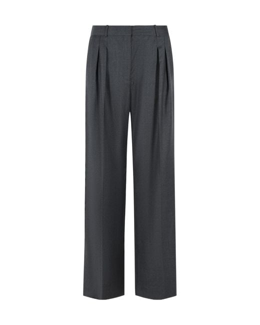 Loulou de Saison Gray Pleated Casual Trousers