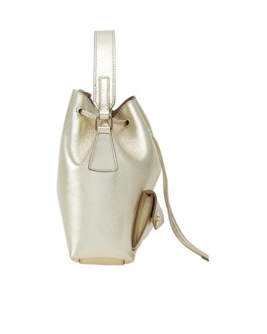 Ferragamo White Multipocket Bucket Bag