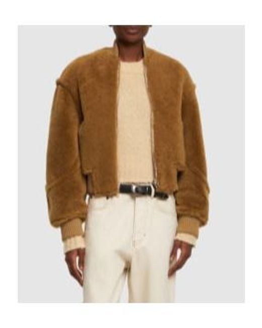 Jacquemus Brown Zippered Leather Jacket