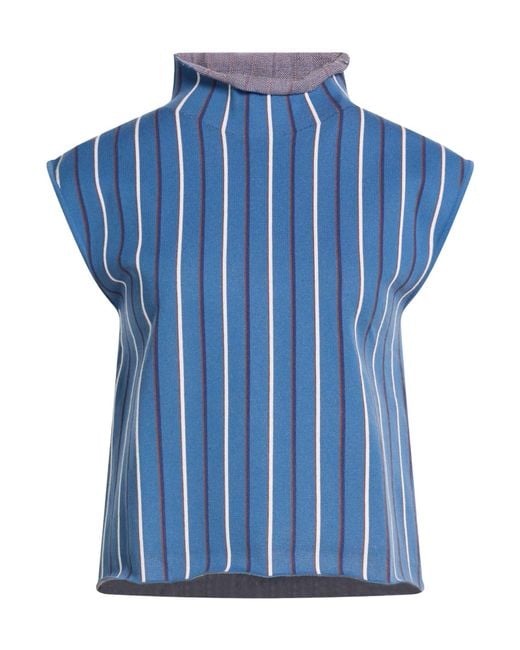 Marni Blue Striped Knitted Top