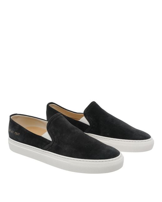 Common Projects Black Low-Top Minimalist Sneakers for men