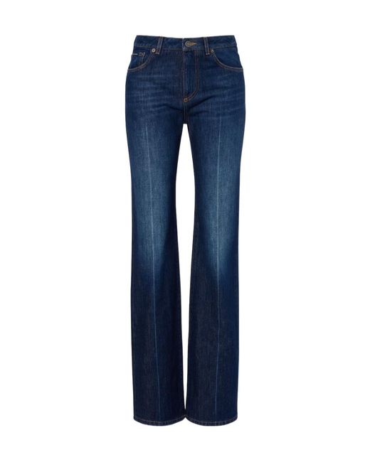 Dolce & Gabbana Blue Mid-Rise Flared Jeans