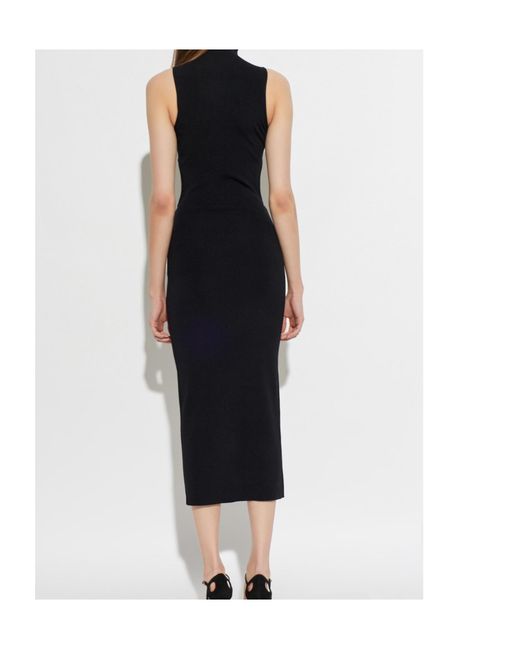 Cult Gaia Black Ring-Detail Cut-Out Midi Dress