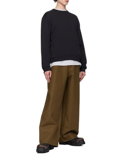 Acne Black Organic-Cotton Sweatshirt for men