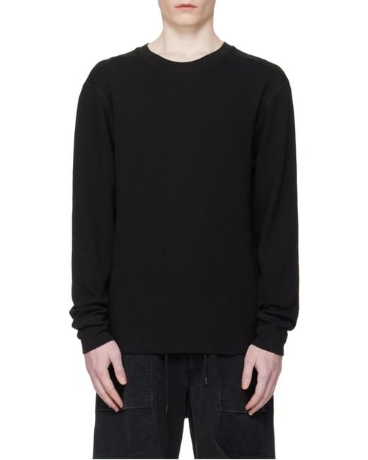 Entire studios Black Thermal Long Sleeve T-Shirt for men