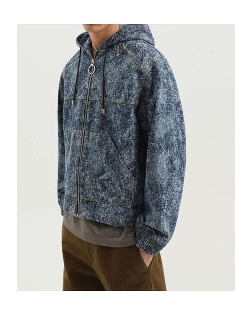 1989 STUDIO Blue Acid-Wash Denim Coat for men