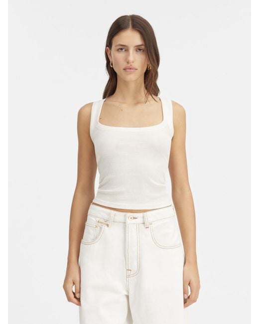 Jacquemus White Sleeveless Tank Top
