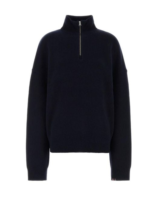 Extreme Cashmere Blue N235 Hike Half Zip Sweater for men