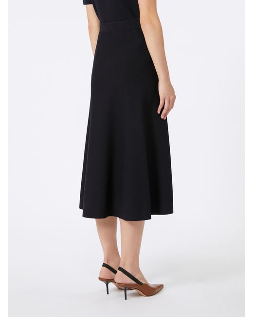 Max Mara Black Studio Giusy Flared Skirt