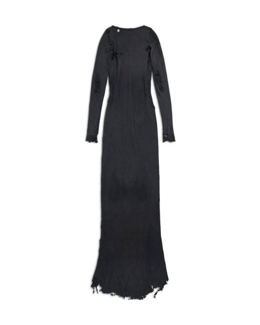 Balenciaga Black Long-Sleeved Maxi Dress