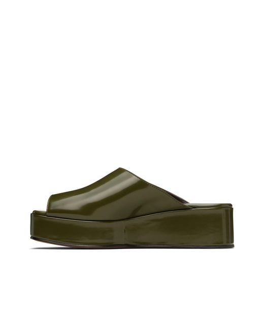 The Row Green Round Toe Slippers