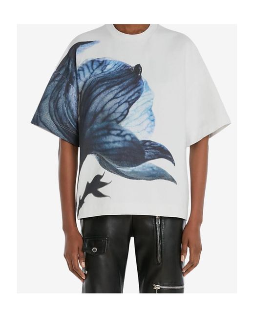 McQueen Blue Crew Neck T-Shirt