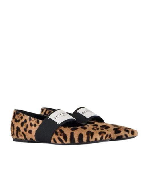 Givenchy Brown Sliced Square Ballet Flats