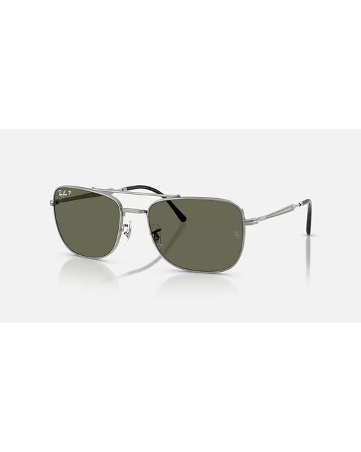 Ray-Ban Green Polarized Square Sunglasses for men
