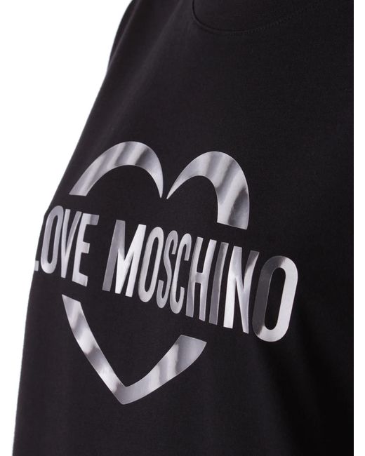 Moschino Black Logo-Print Short-Sleeve T-Shirt
