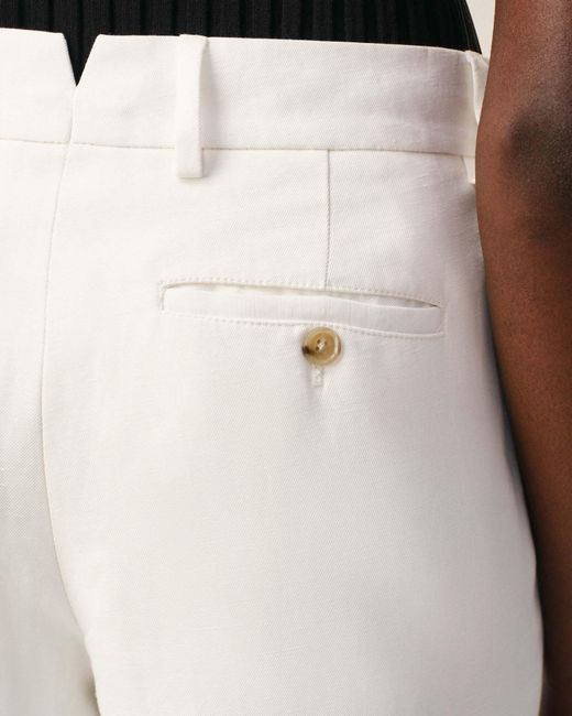 AMI White Concealed-Fastening Tailored Trousers
