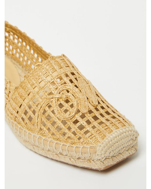 Weekend by Maxmara Brown Raffia-Effect Espadrilles