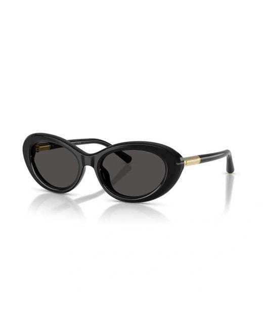 Dolce & Gabbana Black Eyewear Oval Frame Sunglasses