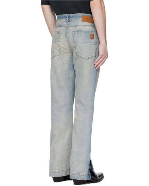 Amiri Blue Straight Flared Jeans for men