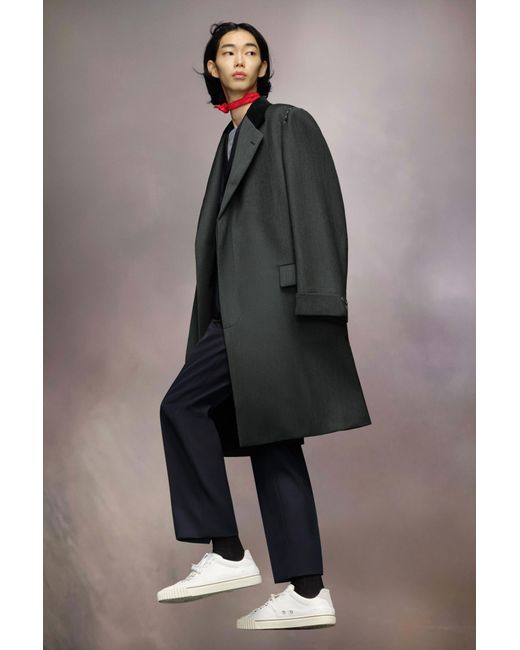 Maison Margiela Black Work-In-Progress Wool Coat for men