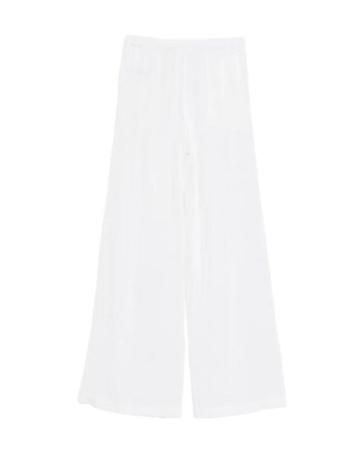 P.A.R.O.S.H. White Baby Girl Drawstring Trousers