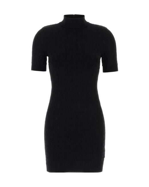 Michael Kors Black Logo Jacquard Knit Dress
