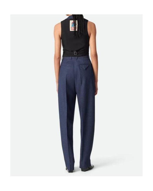 Bottega Veneta Blue Tapered Leg Trousers