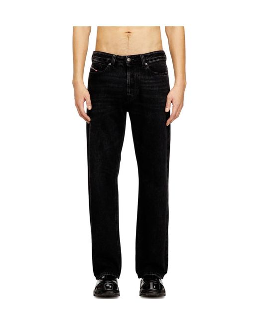 DIESEL Black Versatile Wide-Leg Jeans for men