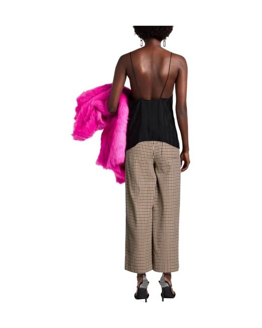 Weekend by Maxmara Brown Loose Plaid Pants