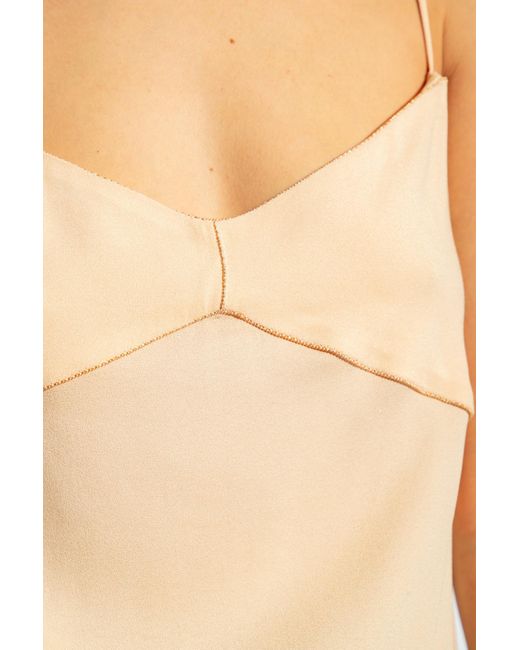 Fabiana Filippi Natural Embellished Tank Top