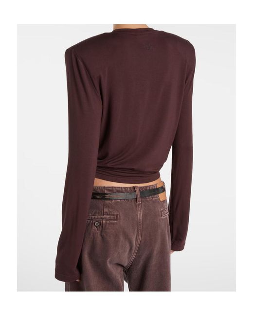 Magda Butrym Purple Cotton-Blend Top