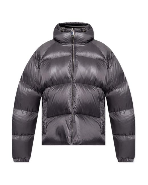 Khrisjoy Gray Logo-Embossed Padded Down Jacket for men