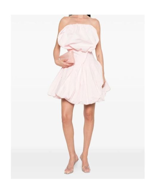 Magda Butrym Pink Strapless Gathered Dress