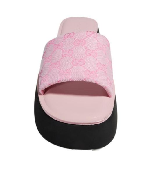 Gucci Multicolor Flatform Slide Sandal