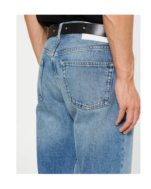 sunflower Blue Logo Patch Loose-Fit Jeans for men