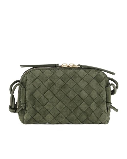 Bottega Veneta Green Woven Shoulder Bag